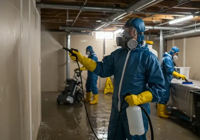 Basement Sanitization and Antimicrobial Treatment process in Minersville, PA